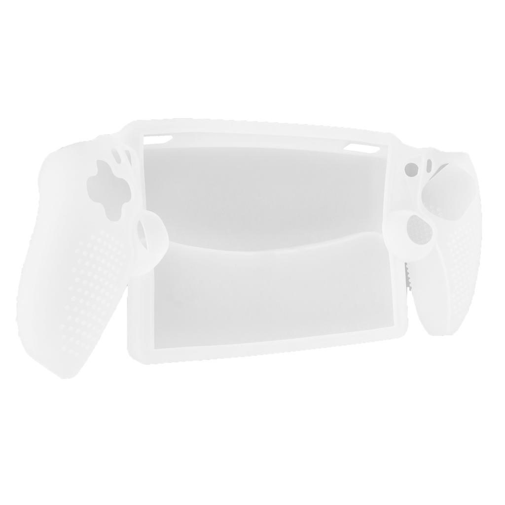 Game Console Silicone Case Professional Scratch Proof Shockproof Protective Case for PS5 Portal Remote Player White