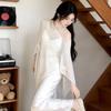 Transparent Sunscreen Cover Up Stripe Patchwork Bohemian Shawl Casual Crochet Hollow Top  Vacation
