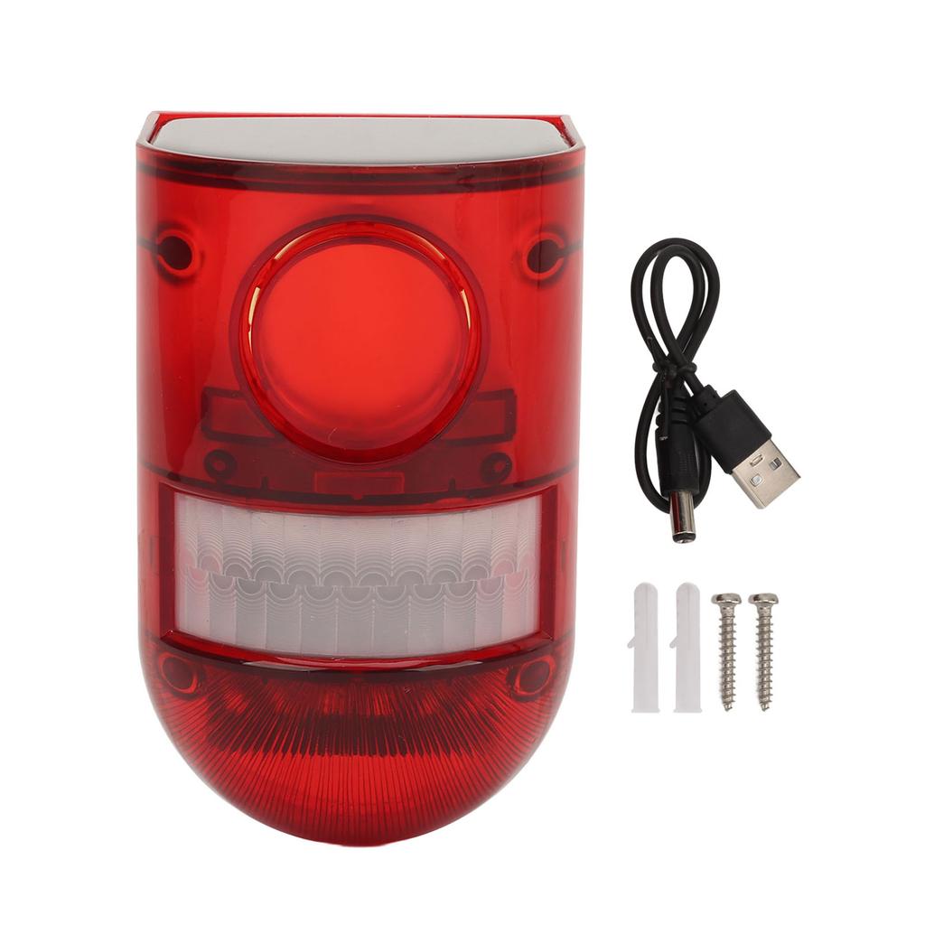 Solar Motion Sensor Alarm 129dB Sound IP65 Waterproof Security Light Alarm for Farm Warehouse