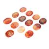 13Pcs Energy Stone Mind Soothing Stones Set with Symbol for Healing Meditation Red