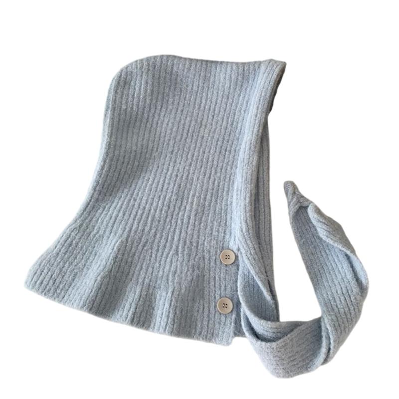 Wool Blend Balaclava Neck Warmer Scarf Hat For Cold Weather Winter Warmth Unisex Design For Outdoor Sport Activity