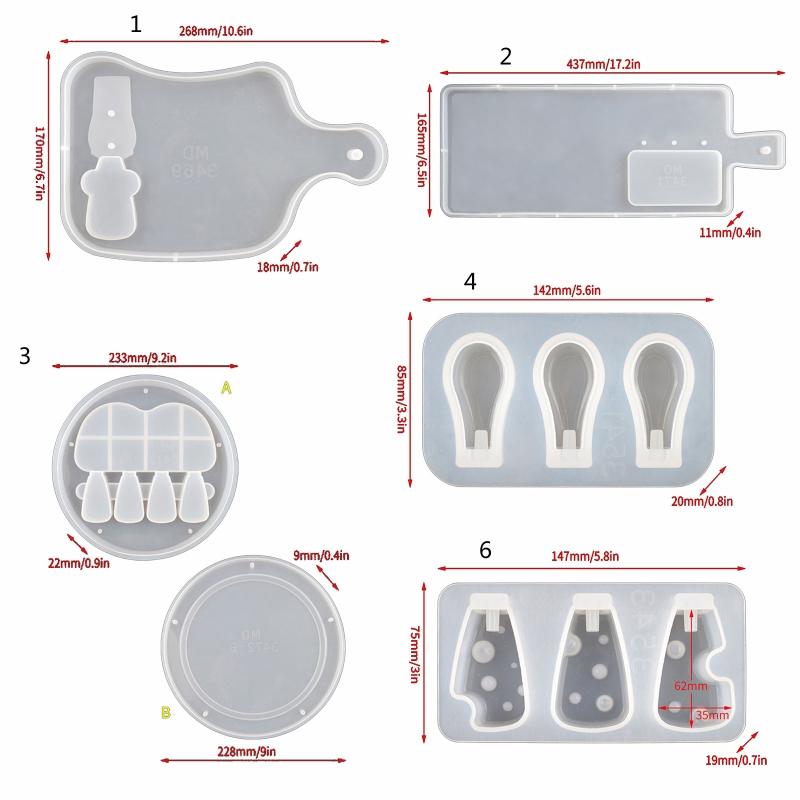 Creative Casting Mold Resin Paddle Mold Knife Fork Flat Shovel Silicone Molds for DIY Handcraft Beginners Home Decor