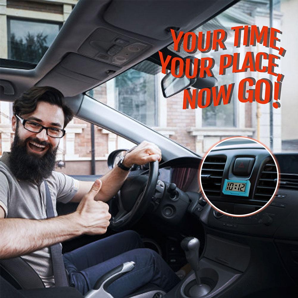 Mini Auto Armaturenbrett Digitaluhr Fahrzeug Selbstklebende Uhr Mit LCD Zeit Tag Anzeige Automobil Aufklebeuhr Für Autos O7S8