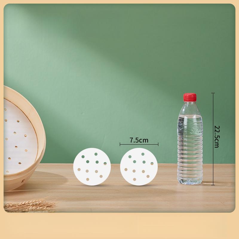 

GIANXI Home Food Grade Not Easy Break Easy Peel Disposable Non Stick Paper Steamed Bun Pad Paper Air Fryer Oiled Paper