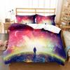 Astronaut Skateboard Duvet Cover Set King Queen Full Size For Kids Boys Girls Bedding Set Cartoon Style Polyester Quilt Cover