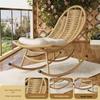 Adult Rattan Rocking Recliner for Garden, Balcony, or Courtyard