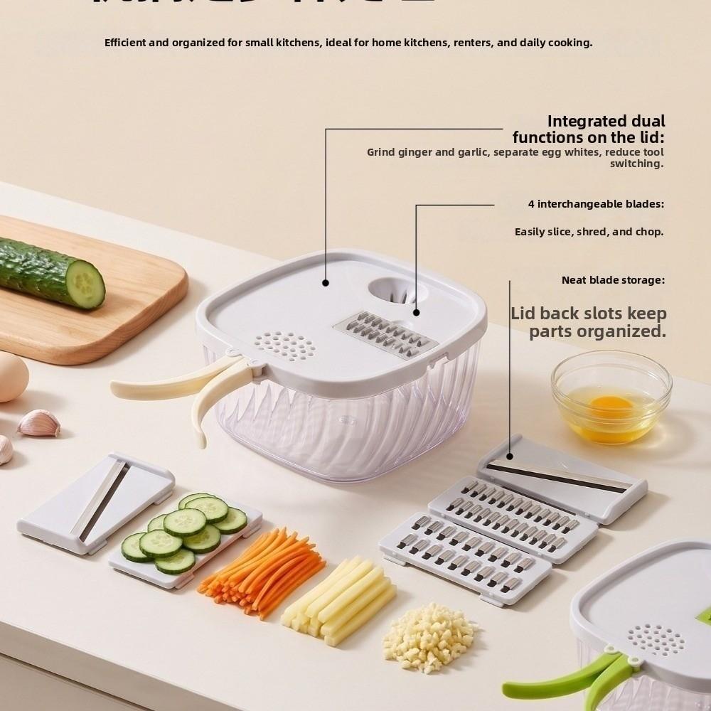 Large Capacity Veggie Cutter Potato Cucumber Slicer For Onions Potatoes Carrots & Cucumbers