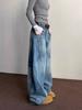 American Vintage High Street Vasket Vidde Jeans Dame 90-talls Retro Løse Motedesign Bukser Koreansk Elegant Denim Bukser Ins