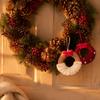 Soft Texture Christmas Ornaments Plush Material Christmas Tree Decor Xmas Wreath  Tree Hanging