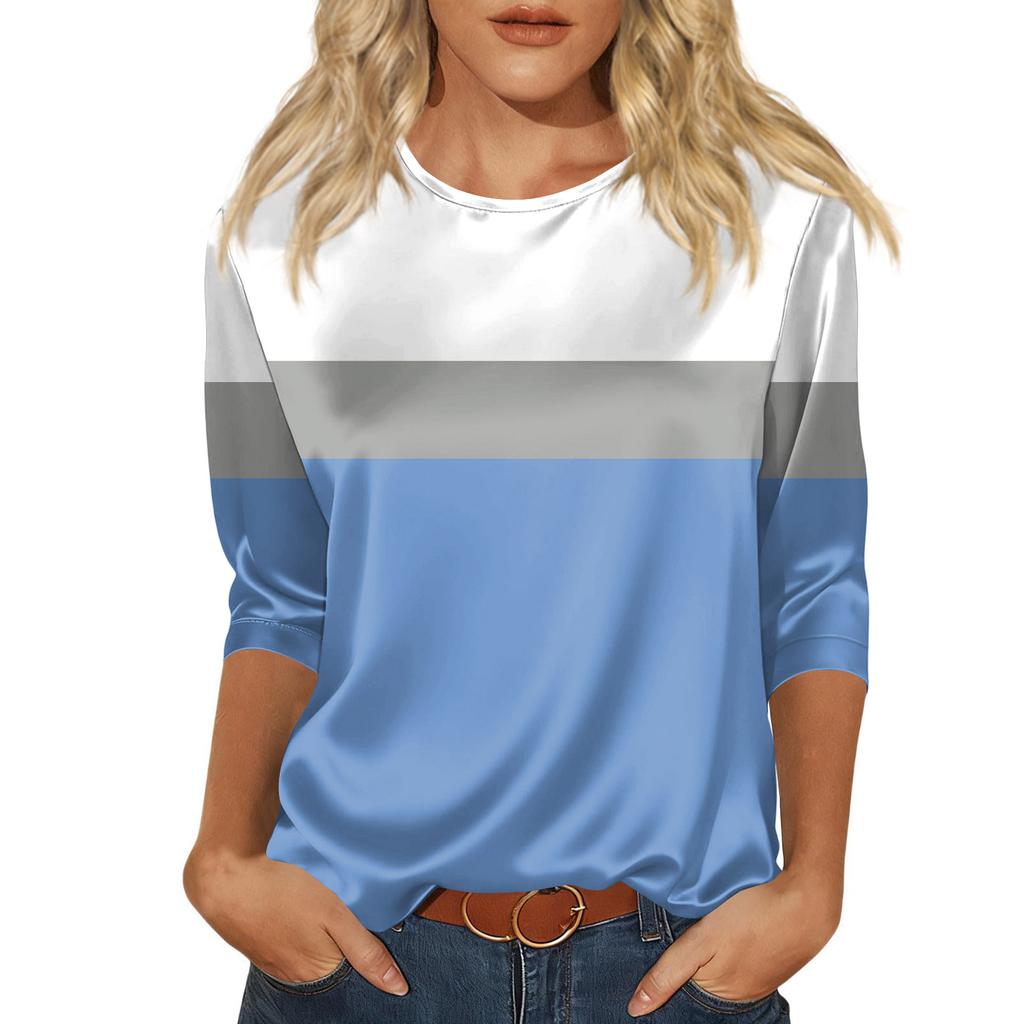 Blouse For Women Dressy 3/4 Long Sleeve Shirts Business Casual Outfit Tops