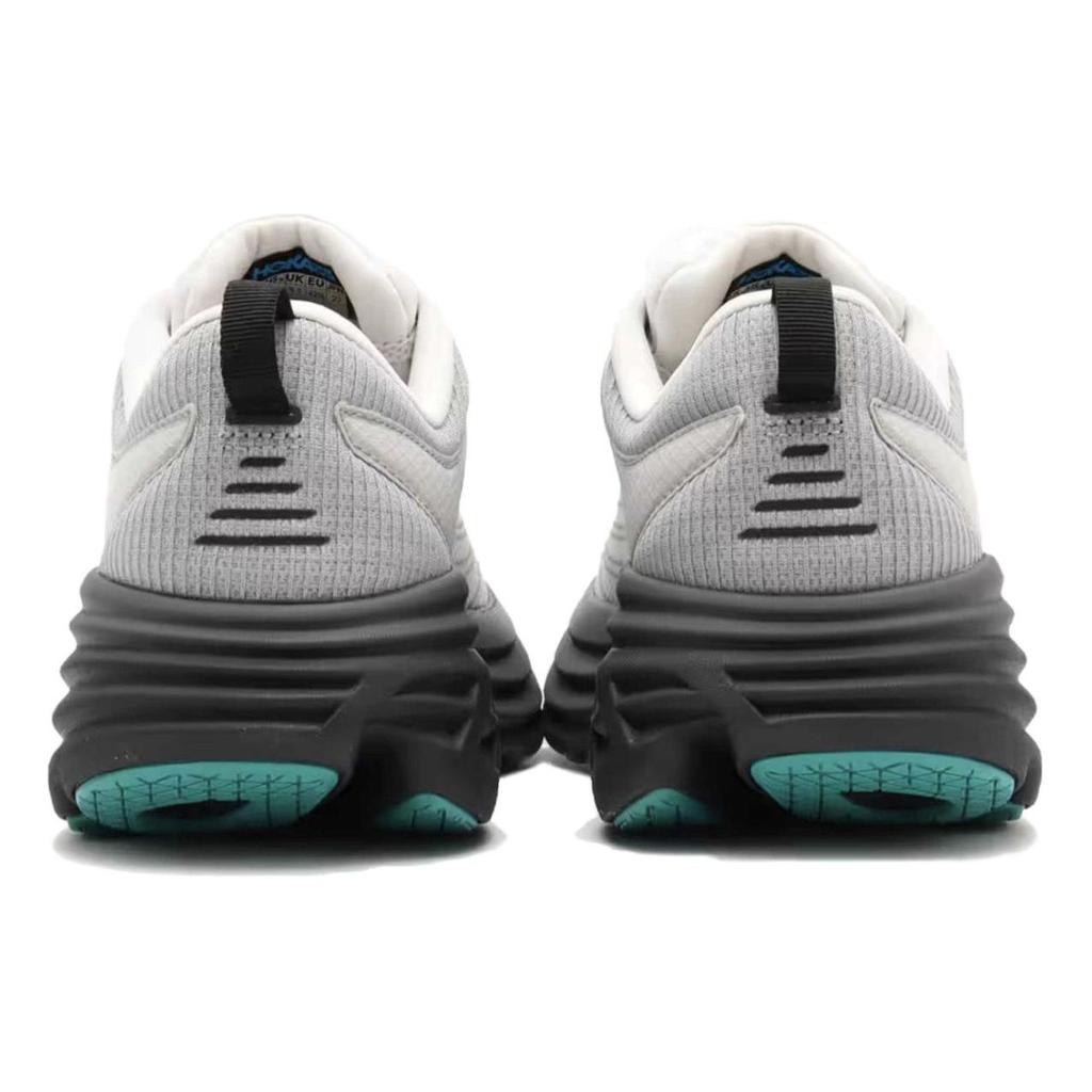 HOKA Bondi 8 Stealth Tech Pack Unisex Sneakers Grey Harbor-Mist Black 1150918-HRM