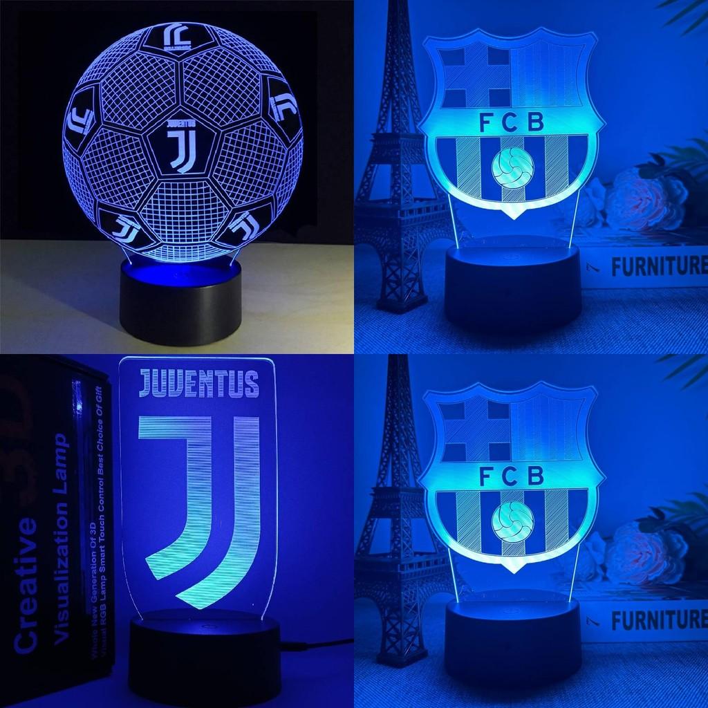 Stylish 3d Usb Night Light With Football Team Logos Perfect For Modern Home Decor