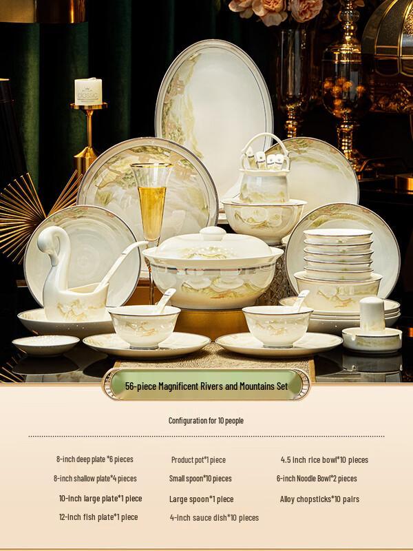 Naijiang Cream Style Ceramic Dinnerware Set
