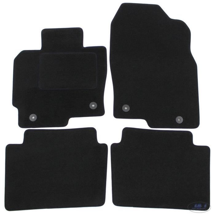 Tapis De Sol Noir Velours - J&J AUTOMOTIVE - Mazda CX-5 2011-2017 - Sur Mesure - Antidérapant - Imperméable