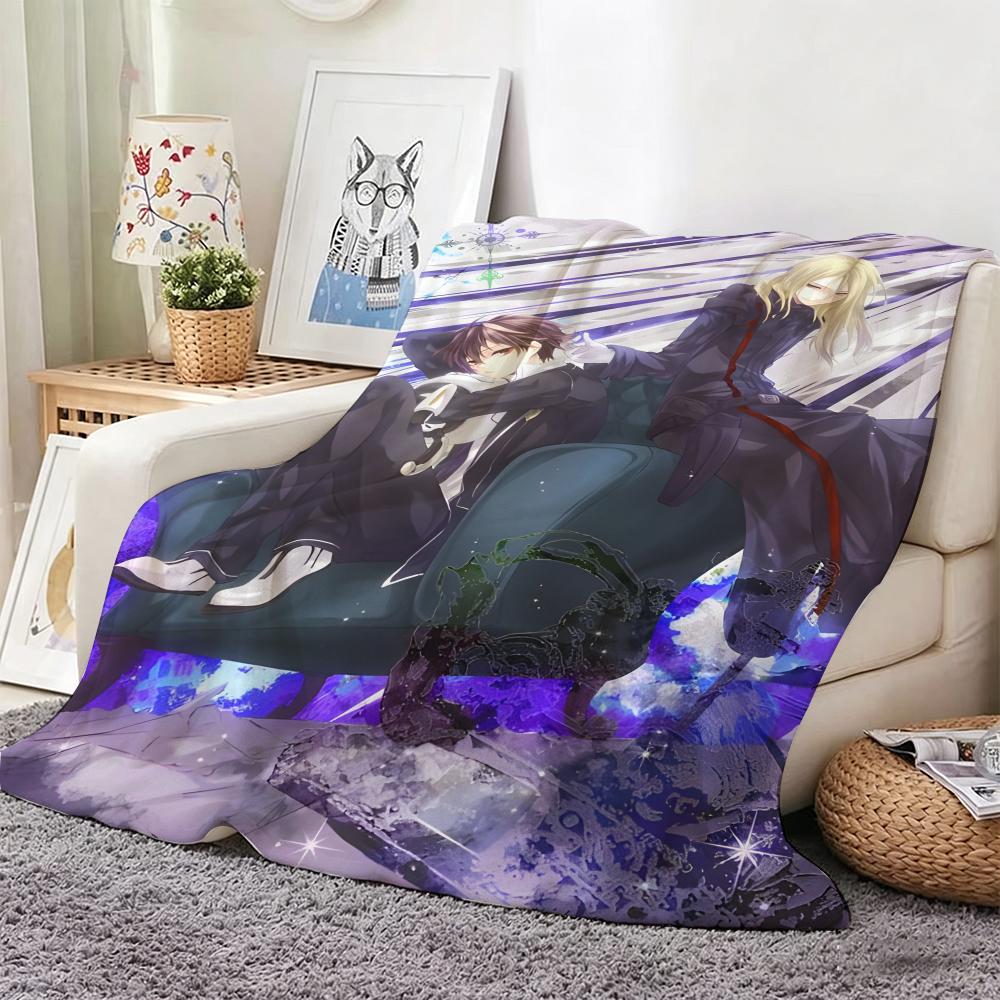 Pink Neon Sci Fi Anime G-Guilty Crown Throw Lightweight 240G Flannel Blanket Soft Skin-Friendly For Summer Cooling