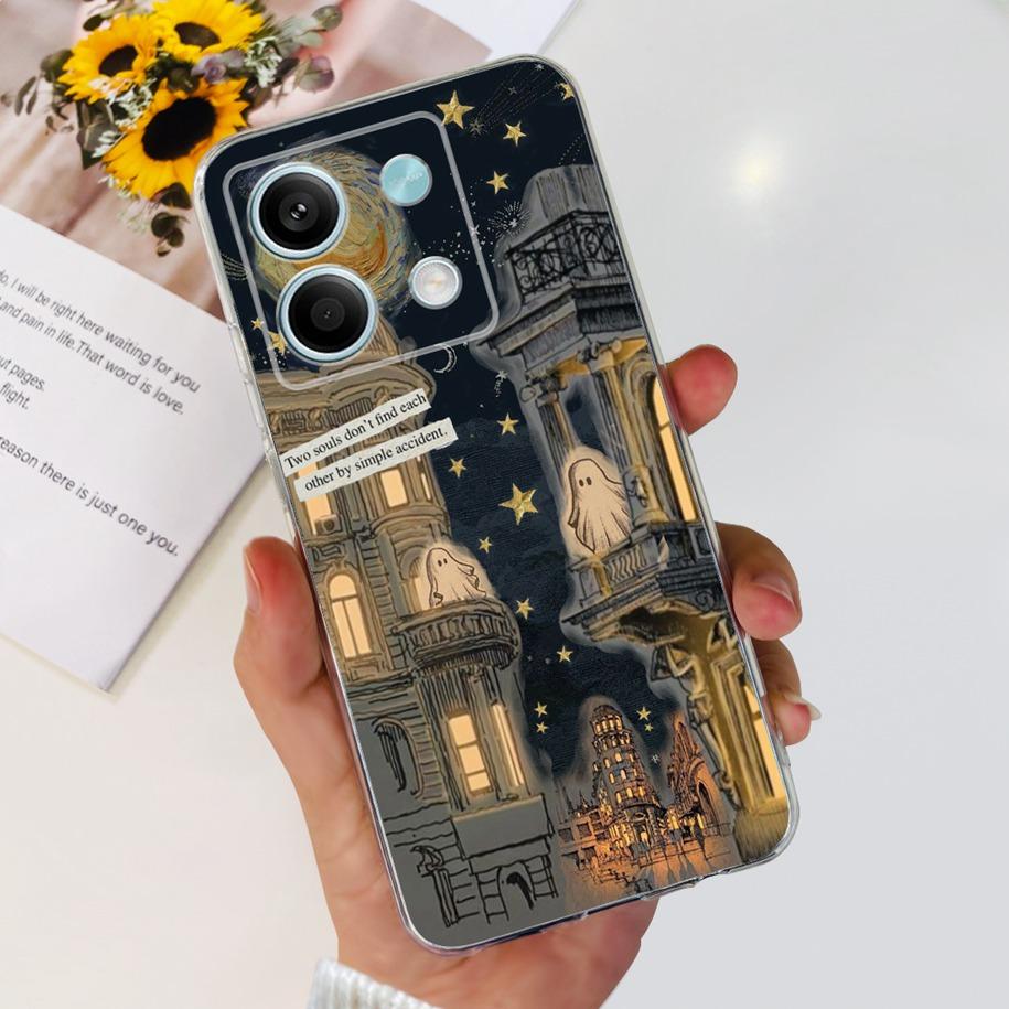 For Xiaomi Redmi Note 13 2024 Case Fashion Flower Soft Phone Case For Xiaomi Redmi Note 13 5G Soft Fundas Bumper Note13 4G Coque