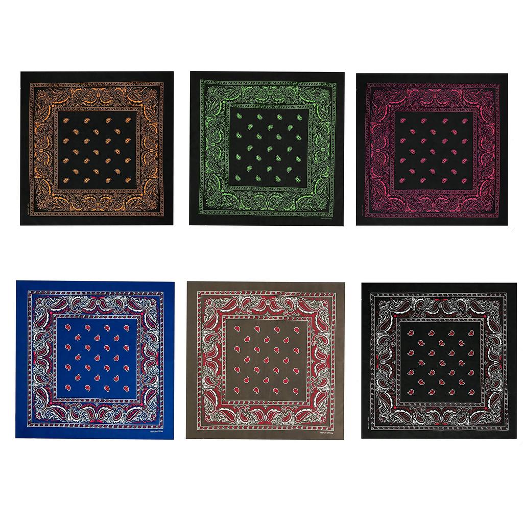 Bandane a fiori per adulto unisex moda fazzoletto quadrato motociclismo bandana street dance fascia per capelli multiuso