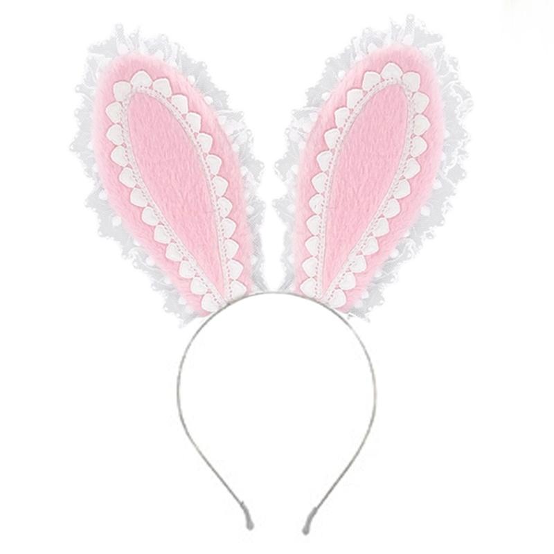 Elegant Ribbon Hair Clip Headpiece With Lace Ruffle Trim Design For Women And Girl Anime Event Gathering Hair Ornament