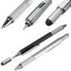 Multi-function 6 In 1 Tool Ballpoint Pen Screwdriver Level Touch ScreenTouch Capacitive Phone Touch Screen Stylus Pen