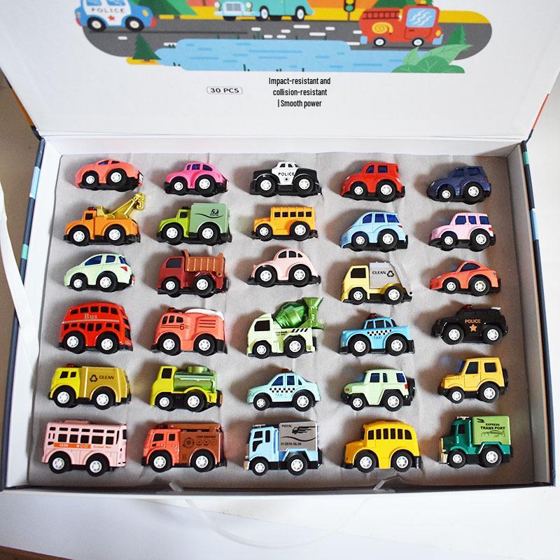 Gift Boxed Mini Alloy Pull-Back Toy Car Set for Kids