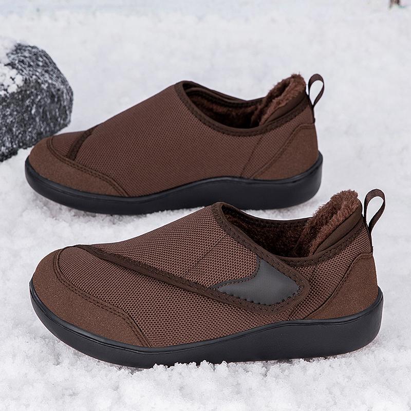 

TUINANLE Wide Toe Winter Shoes Unisex Artificial Barefoot Plush Sneakers Casual Lace Up Outdoor Travel Shoes for Women Men 46 коричневый