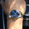 OLEVS Arm Watch Automatic Watch Popular Skeleton Waterproof Hollow Luminous Stylish Cool Men's White/Silver