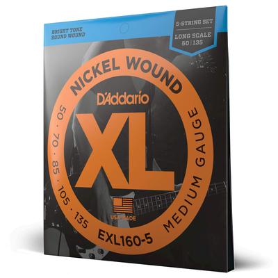 Long Scale Bass Strings D'Addario EXL160-5 5-strings 5-string