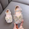 Spring-autumn new style ladylike baby girl girls' princess rhinestone flat shoes, leather shoes, dance performance shoes