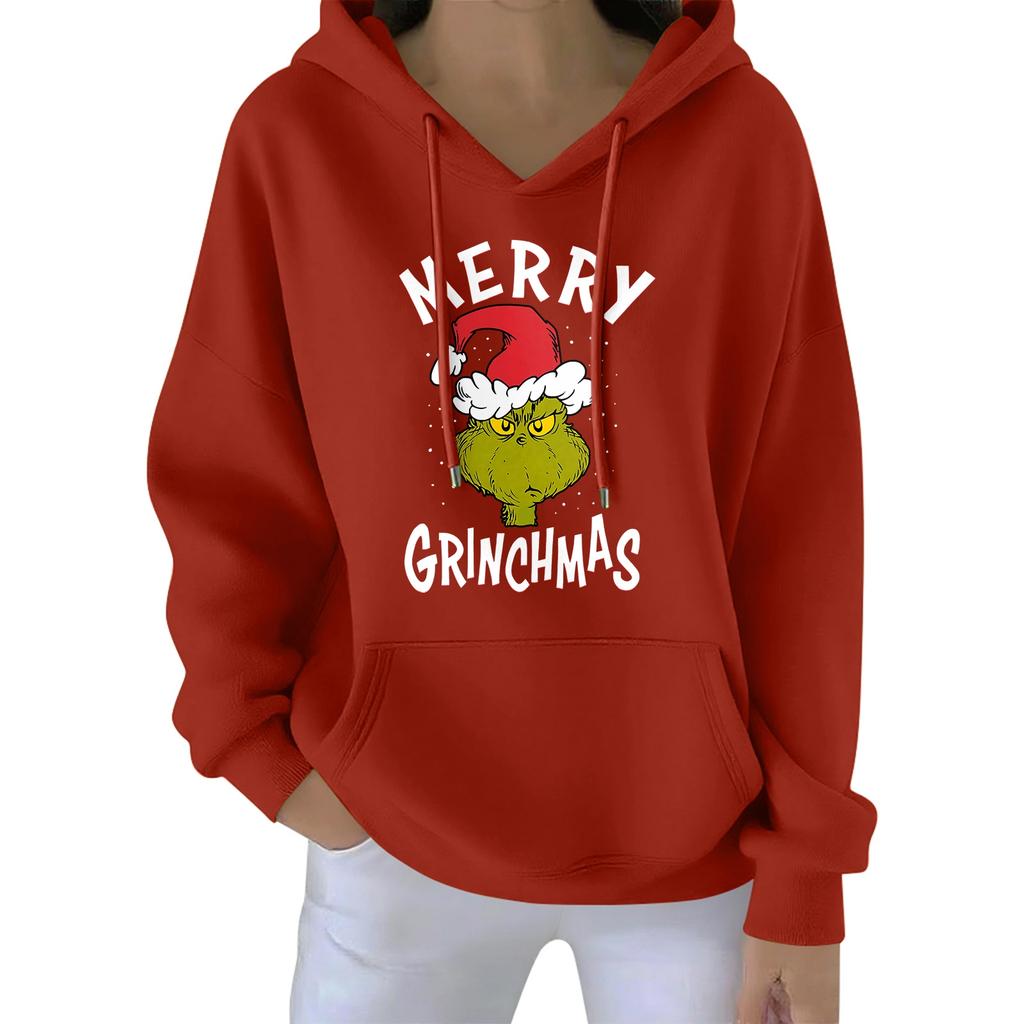 Women's Christmas  Hoodie Funny Cute Christmas Holiday Sweatshirt Pullover