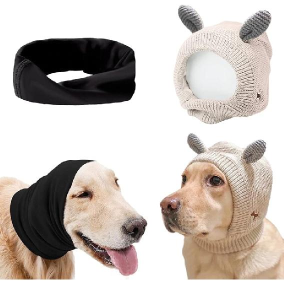 YolentQuiet Ears for Dogs Anxiety Barking Dog Ear Covers Muffs Snood for Noise 2PCS Dog Ear Hearing Earmuffs Fireworks Protection Anti Anxiety Dog
