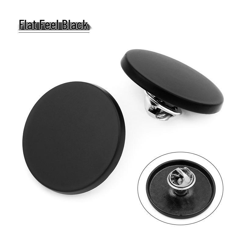 

Золотые декоративные съемные металлические пуговицы для пальто, ветровок и свитеров - без пришивания, без гвоздей, универсальные пряжки для штор Black Flat Surface 18MM