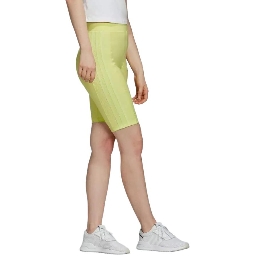 Adidas Originals Cycling Shorts Slim Fit Solid Color Mid Rise Straight Leg Sports Shorts Women Shorts Yellow FR0554