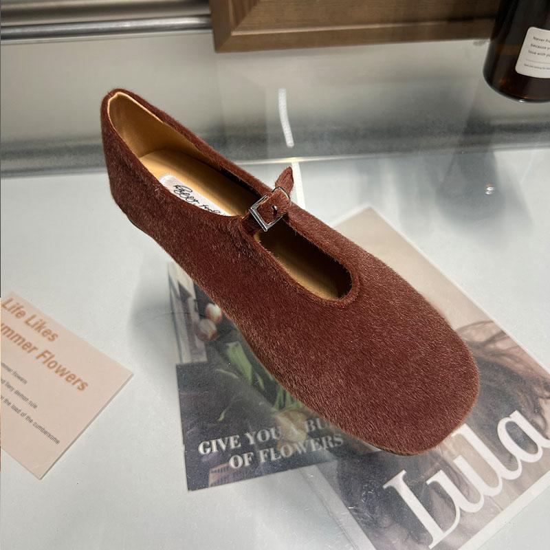 Fashion Flock Fashion Buckle Strap Women Mary Janes Flats Shoes Shallow Female Square Toe Footwear Slip On Ladies Flats Shoes Lady