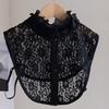 Easy To Match Lace Lapel Half Shirt Elegant Adjustable Neckline Detachable Fake Collar  Wedding
