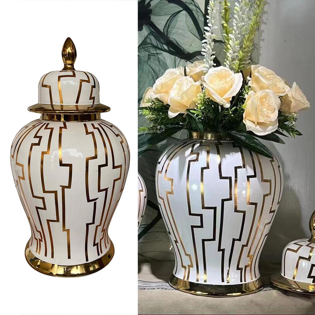 Porcelanowy słój na imbir Ceramiczny wazon Ozdoba do ekspozycji Glazura Dekoracyjny Rękodzieło Słoje świątynne Kwiat