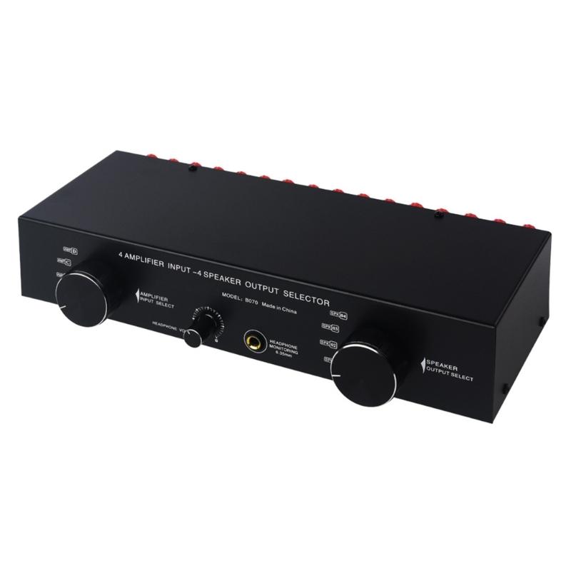 4 In 4 Out Passive Amplifiers Speaker Selector Switcher Sound Switching Distributor Comparator Sound Quality Without Loss