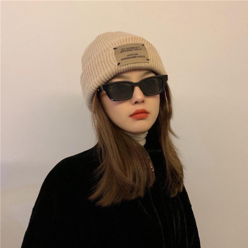 Breathable Winter Warm Hats Letters Embroidered Knitted Hats Fashionable Bucket Hats  Outdoor