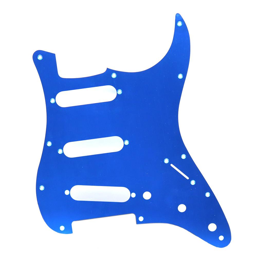 Guitar Metal Pickguard 11 Hole SSS Compatible For ST SQ Style Guitar Parts 9 Color