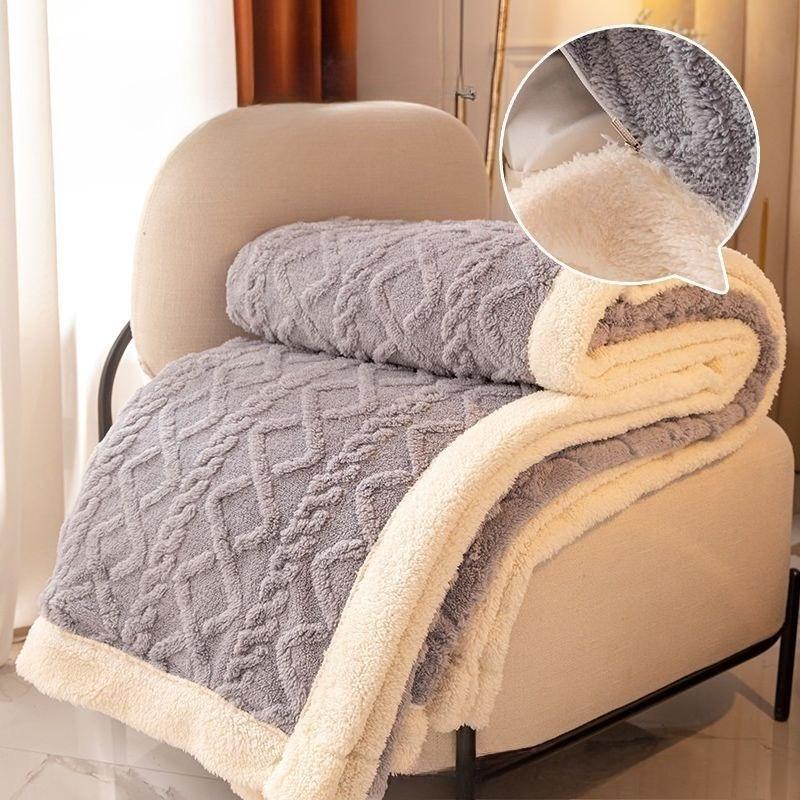 Autumn Winter Thickened Warm Taffeta Fleece Blanket Lamb Fleece Single Bed Blanket Nap Throw Blanket Quilt Cover