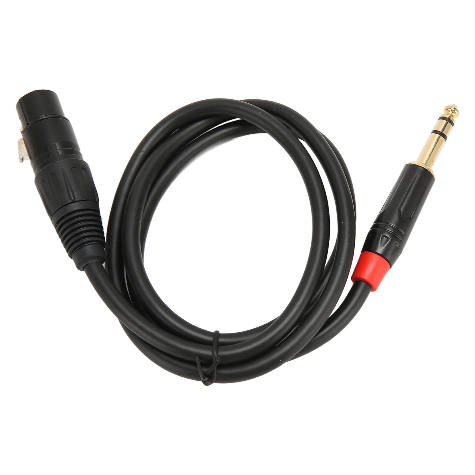 

Кабель XLR (мама) - TRS, 3-контактный XLR - 6,35 мм TRS o стерео штекер, кабель 1 м для музыки