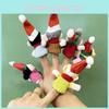 Christmas Plush Finger Puppets Family Set Featuring Pp Cotton For Engaging Toddler Learning