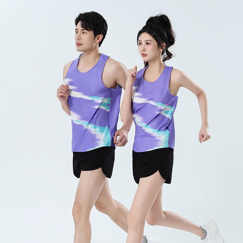 Men's Quick-Dry Track and Field Training Vest and Shorts Set for Marathon & Physical Education Competition