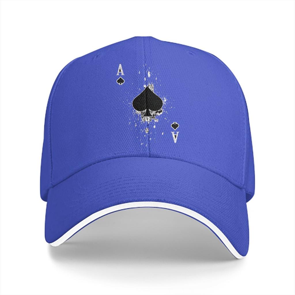 Poker Multicolor Hat Peaked Unisexs Cap Ace Of Spades Poker Apparel Classic Personalized Visor Protection Hats