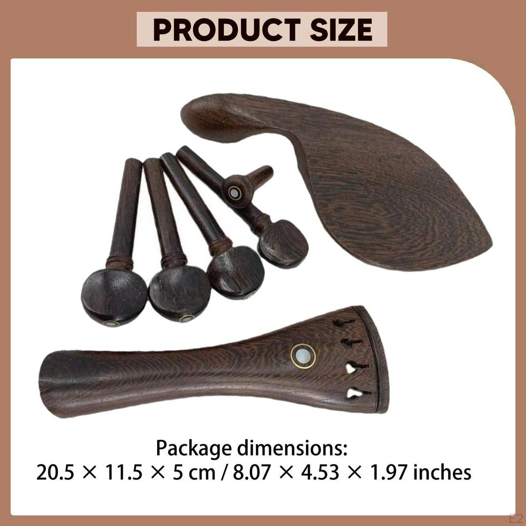 4/4 Full Size Violin Accessories Kit Chin Rest Parts Sturdy,Wood Replacement,Professional Tuning