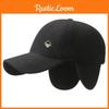 Baseball Color Solid Cap Winter  Warm Ear Protector Outdoor Breathable Hats