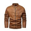 Fourth Generation Men's Leather Jacket - Wash-Faded Style, European Boutique Design, US Sizing