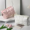 Lightweight Puffer Travel Makeup Bag with Quilted Design for Women