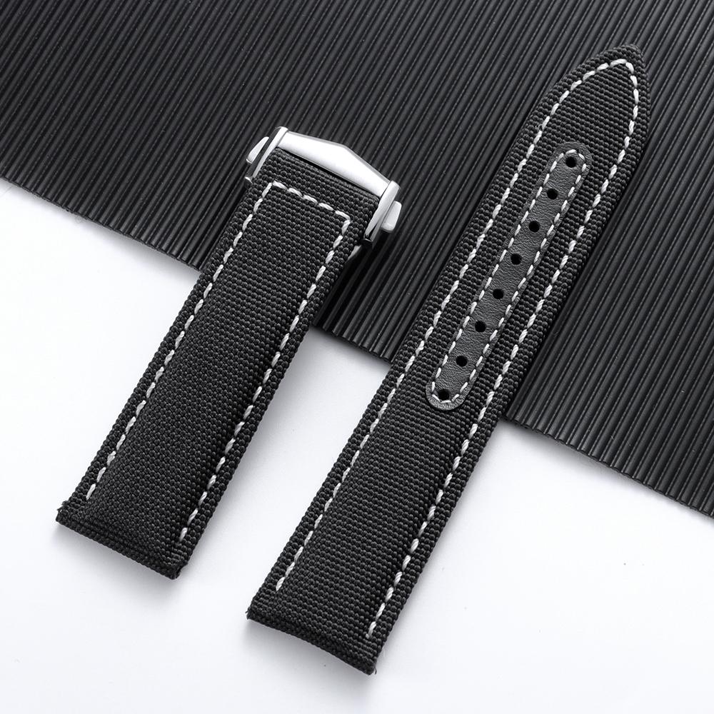 Cinturino per Orologio in Tela e Nylon da 20mm 22mm per Omega Seamaster 300 Cinturino per Speedmaster AT150 Fibbia Pieghevole Braccialetto Sportivo da Uomo