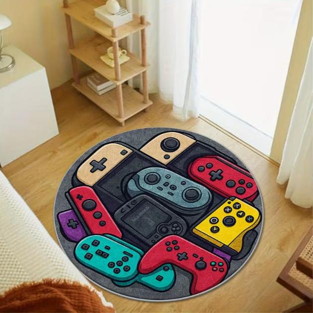 

Game Carpet with Game GAMER Lettering Floor Mat Suitable Office Chairs Living Rooms Game Player Rooms Decorative Floor Mats 80cm x 80cm