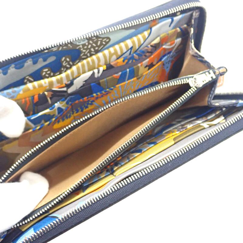 HERMES   Purse Navy/Blue Indigo Epsom/silk Women